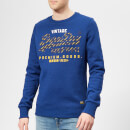 Superdry Men's Premium Goods Crew Sweat - Royal Grit