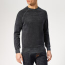 Superdry Men's Garment Dyed La Crew Knit - Navy Washed Thunder
