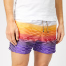 Missoni Men's Multi Stripe Swim Shorts - White/Orange