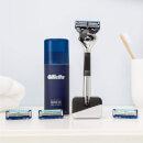 Fusion5 ProGlide 5 Blade Razor with Shaving Gel, 3 Extra Blades and Stand