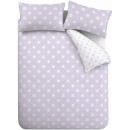 Catherine Lansfield Polka Dot Easy Care Duvet Set - Lilac