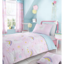 Catherine Lansfield Llama-Corn Easy Care Curtains - Pink 66 x 72"
