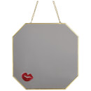 Candlelight Hanging Metal Mirror with Lips