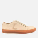 Lanvin Men's Perforated L Low Top Sneakers - Light Beige