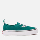 Vans Kids' Authentic Elastic Lace Trainers - Quetzal Green/True White