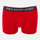 Polo Ralph Lauren Men's 3 Pack Classic Trunk Boxer Shorts - Cruise Navy/Red/Sapphire Star