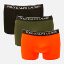 Polo Ralph Lauren Men's 3 Pack Classic Trunk Boxer Shorts - Black/Spanish Olive/Orange