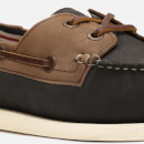 Superdry Men's Leather Boat Shoes - Brown/Navy Milled Nubuck