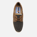 Superdry Men's Leather Boat Shoes - Brown/Navy Milled Nubuck