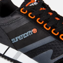 Superdry Men's Ferro Runner Style Trainers - Black/Hazard Orange/Dark Grey