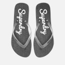Superdry Women's Super Sleek Flip Flops - Black/Optic White