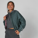 Chaqueta Bomber Acolchada Oversized - Gris - XS