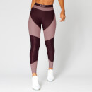 Myprotein Metallic Panelled Leggings - Malbec/Fawn