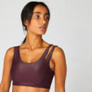 Myprotein Metallic Asymmetric Sports Bra - Malbec - XS