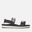 TOMS Women's Ray Vegan Double Strap Sandals - Black Ripstock