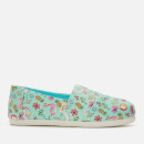 TOMS Kids' Alpargata Vegan Slip-On Pumps - Mint Poolside