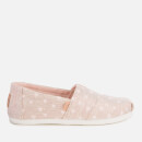 TOMS Kids' Alpargata Vegan Slip-On Pumps - Rose Gold Hearts