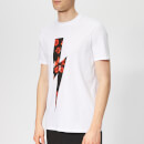 Neil Barrett Men's Floral Thunderbolt T-Shirt - White/Red