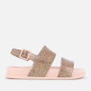 Mini Melissa Kids' Cosmic Double Strap Sandals - Rose Glitter