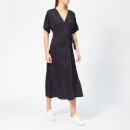 Whistles Women's Spot Wrap Jersey Dress - Navy/Multi