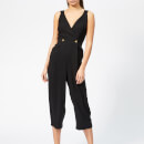 Whistles Women's Lara Button Jumpsuit - Black