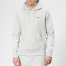 Champion Men's Small Logo Hooded Sweatshirt - Grey