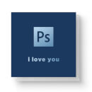 PS I Love You Square Greetings Card (14.8cm x 14.8cm)
