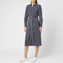 HUGO Women's Elowen Stripe Dress - Navy