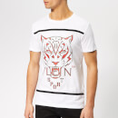 Plein Sport Men's Round Neck Tiger T-Shirt - White/Grey