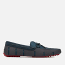 Swims Men's Braided Lace Lux Driver Loafers - Navy/Deep Red