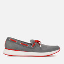 Swims Men's Breeze Wave Lace-up Loafers - Grey/Red Alert