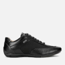 BOSS Men's Racing Leather Low Profile Trainers - Black
