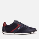 BOSS Men's Saturn Mesh Low Profile Trainers - Dark Blue