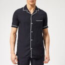 Officine Générale Men's Jeffrey Piping Shirt - Navy/White