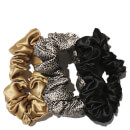 Slip Silk Large Scrunchies - Leopard/Gold/Black (Pack of 3)