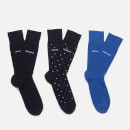 BOSS Hugo Boss Men's 3 Pack Sock Set - Blue - EU 40-46