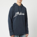 Balmain Men's Signature Hoodie - Marine