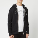 Balmain Men's Zipped Elastic Hoodie - Noir