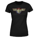 Captain Marvel Chest Emblem Women's T-Shirt - Black