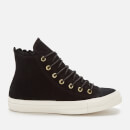 Converse Women's Chuck Taylor All Star Scalloped Edge Hi-Top Trainers - Black/Gold/Egret