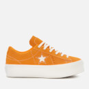 Converse Women's One Star Platform Ox Trainers - Field Orange/White