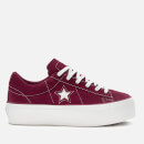 Converse Women's One Star Platform Ox Trainers - Rhubarb/White