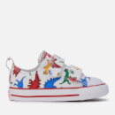 Converse Kids' Chuck Taylor All Star 2 Velcro Trainers - White/Enamel Red/Totally Blue