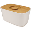 Joseph Joseph Bread Bin With Bamboo Cutting Board Lid - White