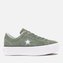 Converse Women's One Star Platform Ox Trainers - Vintage Lichen/Black/White