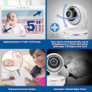 Vtech Safe & Sound 5" Pan and Tilt Video Baby Monitor - VM5261