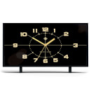 Newgate Wideboy Silent Alarm Clock - Black & Cream