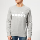 Diadora Men's 5 Palle Crew Neck Sweatshirt - Light Middle Grey Melange