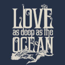 Aquaman Love As Deep As The Ocean Women's Sweatshirt - Navy