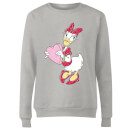 Disney Daisy Duck Love Heart Women's Sweatshirt - Grey